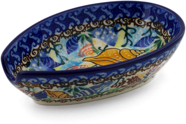 5" Spoon Rest - Sea Shell | Polish Pottery House